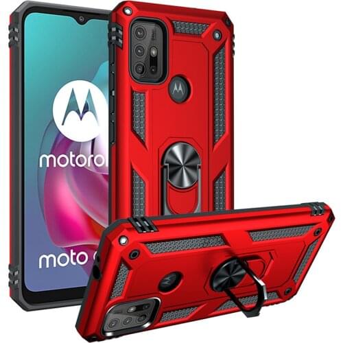 For Motorola G30 2021 Luxury Case Motorola G10 G20 Shockproof Case Metal Ring 360 Protect Back Cover for Moto G30 G 20 10 Funda