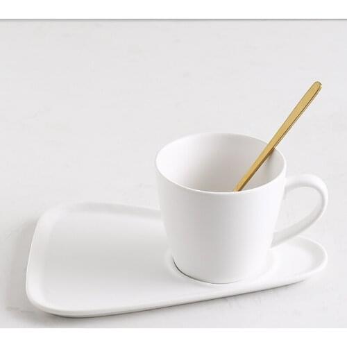 European Luxurious Ceramic Office Coffee Cup And Saucer Set Milk Tea Mugs Birthday Couples Gifts Friends With Spoon Gift Box