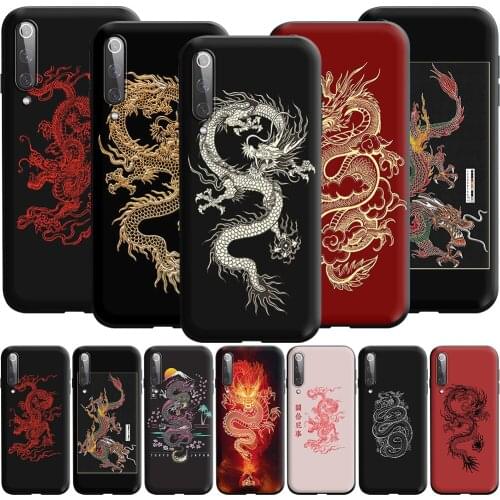 Dragon Chinese Silicone Case for Xiaomi Poco X3 M3 F3 Mi 11i 11 10T 10 F2 Note Pro NFC GT Ultra 9T A3