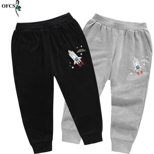 Best New Children Pants 18M-12 Years Boys Casual Sports Trousers Unisex Spring Cotton Cartoon Jogging Garcon Pants In Stock HOT