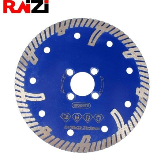 Raizi Phoenix 125 mm/150 mm T Type Small Turbo Dry Diamond Saw Blade for Granite, Quartz Cutting Disc