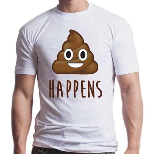 New Men Short sleeve tshirt Shit Happens Funny T Shirt Women t-shirt