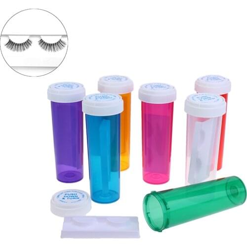 Wholesale Eyelash Package Box Pill Bottle Lash Boxes Herb Box Packaging Bulk Lashes Storage Boxes Case Empty Multi Color