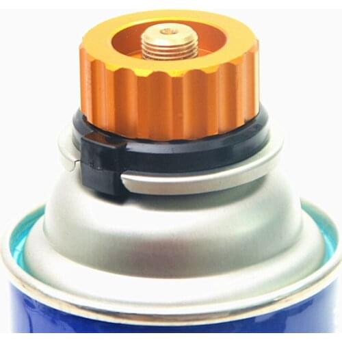 Outdoor Camping Hiking Equipment Aluminum Stove Conversion Split Gas Furnace Connector Cartridge Auto-off Tank Adapter
