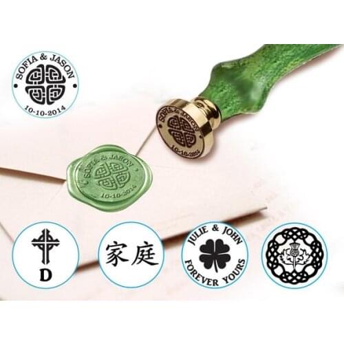 Customizable Celtic, Irish & Asian Wax Seal Stamp