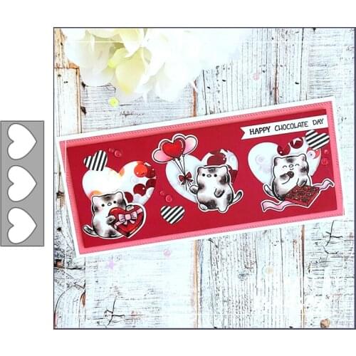 Hollowed Heart New 2021 Metal Cutting Dies for Scrapbooking Mold Cut Stencil Handmade DIY Card Make Mould Model Craft Decoration