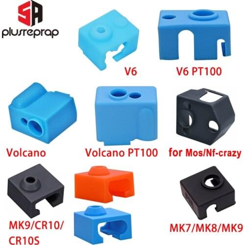 3D Printer Parts Silicone Sock for V6 Volcano MK8/MK9/CR10/CR10S Heated Block Warm Keeping Cover
