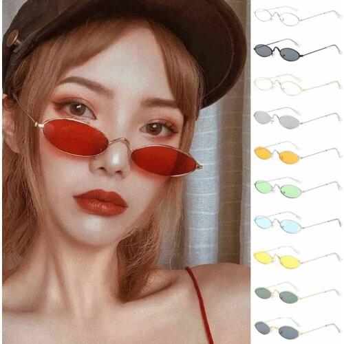 Classic Retro Frame Oval Sunglasses Women Brand Vintage Travel Sun Glasses For Female Trendy Designer Sun Glasses Shades Female