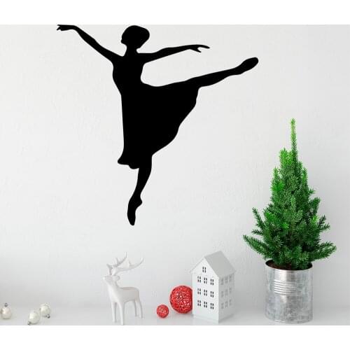 Modern Ballerina Wall Sticker Pvc Removable Vinyl Wall Art Decals Bedroom Decor House Decoration