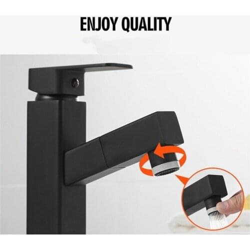 Vidric Pull Out ORB Finished Bathroom Sink Faucet Hot and Cold Single Lever Basin Faucet New Style Brass basin faucet