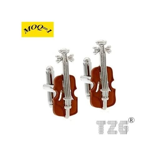 Violin Cufflink Cuff Link 1 Pair Free Shipping Promotion