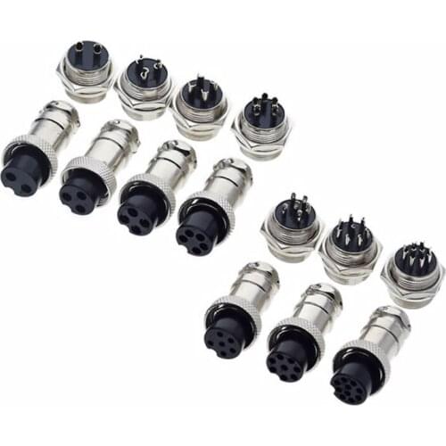 1set GX16 2/3/4/5/6/7/8/9/10 Pin Male & Female 16mm L70-78 Circular Aviation Socket Plug Wire Panel Connector for diy