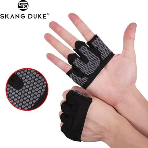 1Pair Anti-skid Gym Gloves Breathable Body Building Exercise Training Sports Fitness Gloves Men&Female Crossfit Exercise Sports