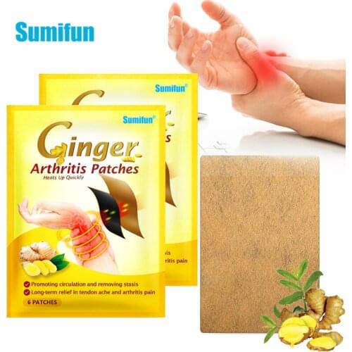 12pcs/2bags Sumifun Tenosynovitis Patch Ginger Plaster Pain Therapy Patch Arthritis Orthopedics Wrist Thumb Finger Tendon Sheath