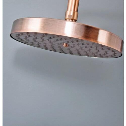 Bathroom Accessory 7.7" Inch Antique Red Copper Brass Water Saving Round Shape Top Rain Shower Head Bathroom Fitting ash257
