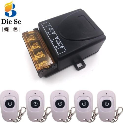 Wireless Universal Remote Control AC 220V 30A 1CH rf Relay Receiver and Transmitter for Electric curtain and garage door Control