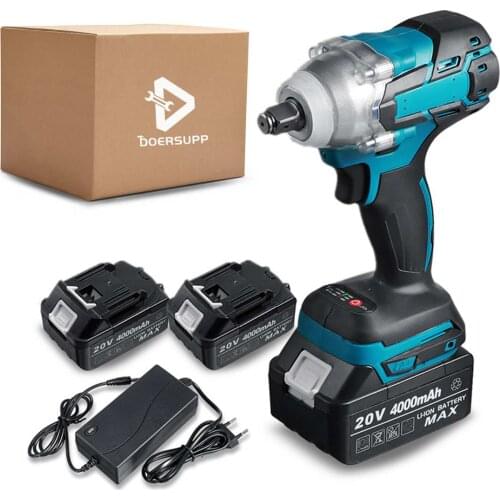 Brushless Electric Impact Wrench 588N.M Torque 1/2 Socket Cordless Wrench Screwdriver Power Tools 7000rpm for Makita 18V Battery