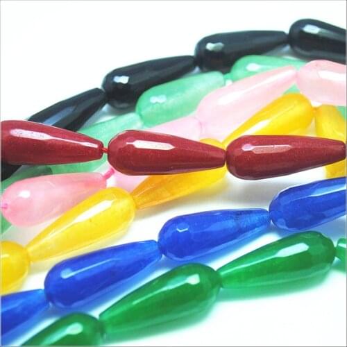 13pcs Nature Semi Precious Stone Strings Faceted Beads For WOMENS Earring Making Drop 23x11mm Top DIY Accessories Lovely Items