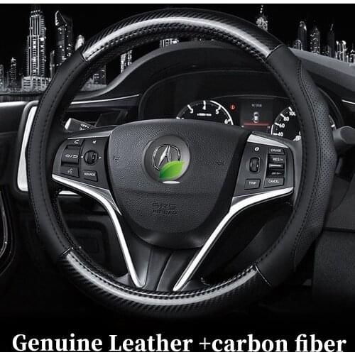 Genuine Leather Steering Wheel Covers Car-styling Accessories for Acura MDX (YD3) RDX RL RSX Coupe (DC_) TL CSX TLX TSX ZDX