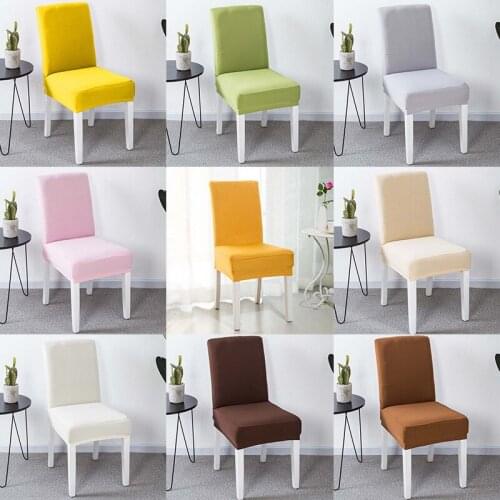 Chair Covers Polyester Solid Color High Back Living Room Desk Seat Protector Seat Slipcovers Dining Room Hotel Banquet Wedding