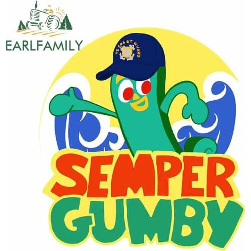 EARLFAMILY 13cm x 12cm For Semper Gumby Graffiti Car Stickers Car Accessories Decal Fashion DIY Vinyl Material Decoration