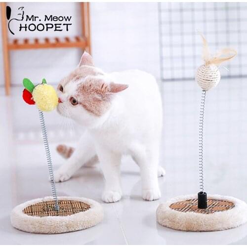 Hoopet Cat Scratch Toy Wand Charmer Toy For Cats Funny Interactive Catcher Toy Pet Training Playing Toy