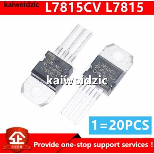 Kaiweikdic New imported original L7815CV L7815 Three-terminal regulator direct plug triode TO-220 15V regulator IC