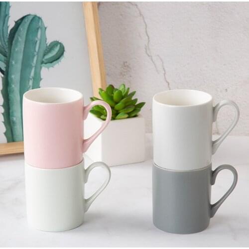 Ceramic Coffee Cup Handle Breakfast Milk Mug European Tea Set Pot Belly High Temperature Water Cup for Leisure Bar Milk Tea Shop
