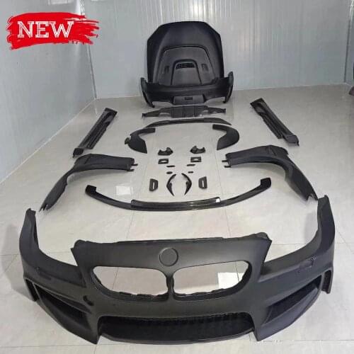 PD WIDE BODY KIT FOR BMW F12 F13 PD-STYLE GLASS FIBER BODY SUIT TRIM FRONT LIP/SIDE SKIRT/BUMPER/DIFFUSER/FENDER FLARES RACING