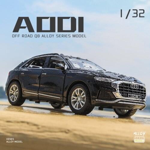 1:32 AUDI Q8 SUV Alloy Car Model Diecast & Toy Vehicles Metal Toy Car Model High Simulation Sound Light Collection Children Gift