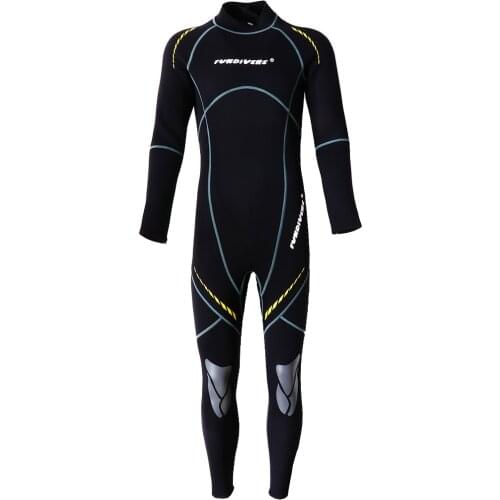 3mm Men Wetsuit Full Suit Diving Swimming Jumpsuit Guard Black