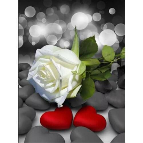 Rose Flower Printed 11CT Cross-Stitch DIY Embroidery Set DMC Threads Hobby Knitting Handiwork Handmade Gift Design Decor