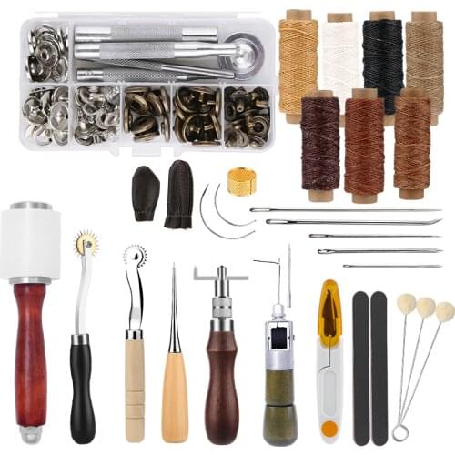LMDZ Leather Sewing Tools Kit Professional Leather Craft Tools Kit Hand Stitching Tool Set Leather Craft Tools DIY Tool SetTool