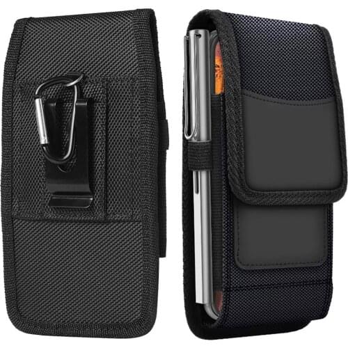 Nylon Phone Bag for NUU Mobile G5 X6 Plus A7L R1 M19 Card Holder Case Belt Pouch Outdoor Waist Pack Metal Clip