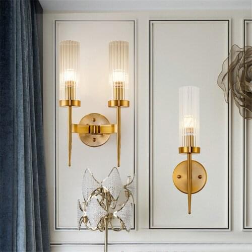 E14 Nordic Minimalist Glass Wall Lamp Restaurant Bedroom Bedside Wall Lamps Art Personality Aisle Corridor Wall Light