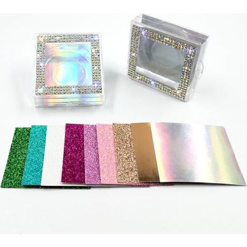 NEW Glitter Diamond Lash Cases 50pcs/lot For Regular Mink Eyelashes Eyelash Packaging Mink Eyelashes Vendor