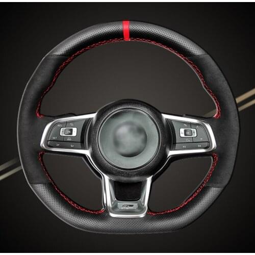 Car Braiding On The Steering Wheel Cover for Volkswagen VW Golf 7 GTI T-Roc Passat Variant (R-Line) Tiguan Auto Braid Covers