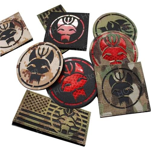 Seal Team Infrared IR patch Navy Seals SWAT Reversed Patches Multicam Military CP camo Reflective Patch Badge hook/loop