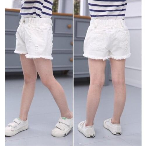 Children Hot Pants Kids Baby Girls Shorts Wear Fashion Jeans Summer Casual Wild Solid Color Hot Pants
