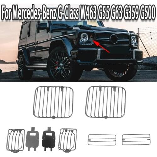 Head Lamp Grill For Mercedes-Benz G-Class W463 G350 G500 G400 G55 G63 G65 Turn Signal Light Cover Tail Lights Protective Frames