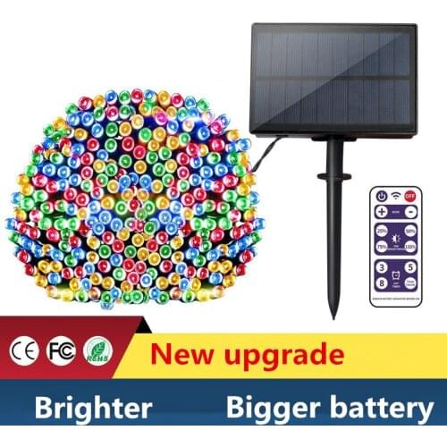 Christmas Outdoor Solar Lighting String Garland Fairy Light Solar Powered Lamp for Garden Decoration Holiday Xmas Wedding Party