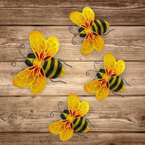Bumblebee Garden Accent Courtyard Fence 3D Sculpture Decoration Wall Decoration