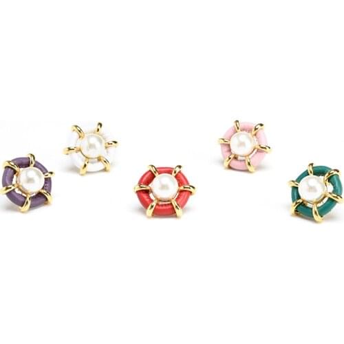 [READY STOCK] Fashion Cute Sweet Summer 2021 Pearl Earrings Jewelry For Cool Women Girl Friendship Gifts