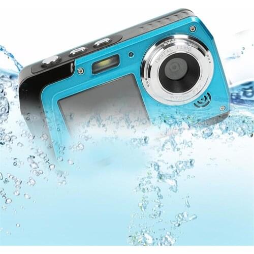 48MP Waterproof Digital Camera Full HD Underwater Cam 16x Digital Zooms Video Recorder Selfie Dual Screen DV Recording Camera