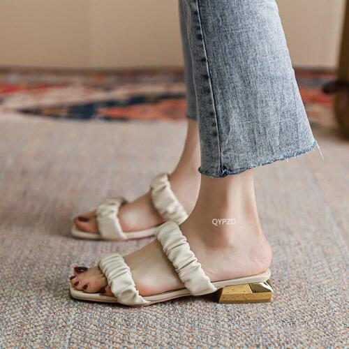 2021 Hot Sale Summer Party Wedding Shoes Women Sandals Mesh Elegant Thin High Heels Sandals Women Mules Shoes