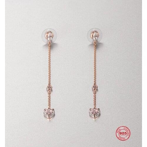 2020 Fashion Hanging Sterling Silver Original 1:1 Copy, Romantic Elegant Long Paragraph Wild Earrings Women Luxury Jewelry Gifts