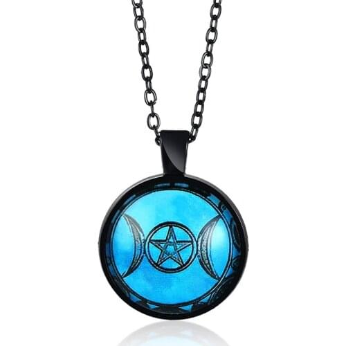 2021 Fashion Alloy Material Three-phase Goddess European And America And Ins Style Pendant Necklace Suitable For Womens Jewelry