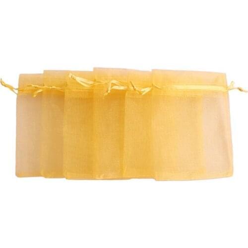 Organza Bag Wedding Decoration Gold Color 50pcs 30x40cm Favor Jewelry Packaging Gifts Pouch For Party Candy Bags 30*40cm