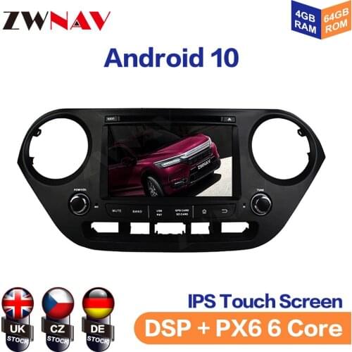 Car DVD Player Android9 PX5/PX6 4GB GPS Navigation For Hyundai i10 2013-2018 Auto Radio Stereo Head Unit Multimedia Player DSP
