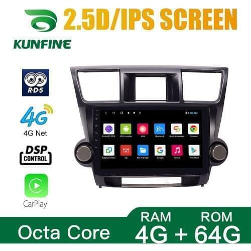 Car Radio For Toyota Highlander 07-14/13-19 Octa Core Android 10.0 Car DVD GPS Navigation Player Deckless Car Stereo Headunit